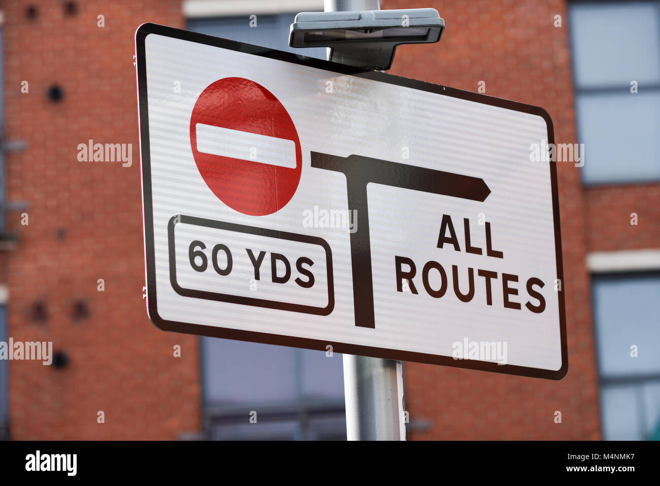 School Crossing Sign on the Street. Stock Image - Image of obey