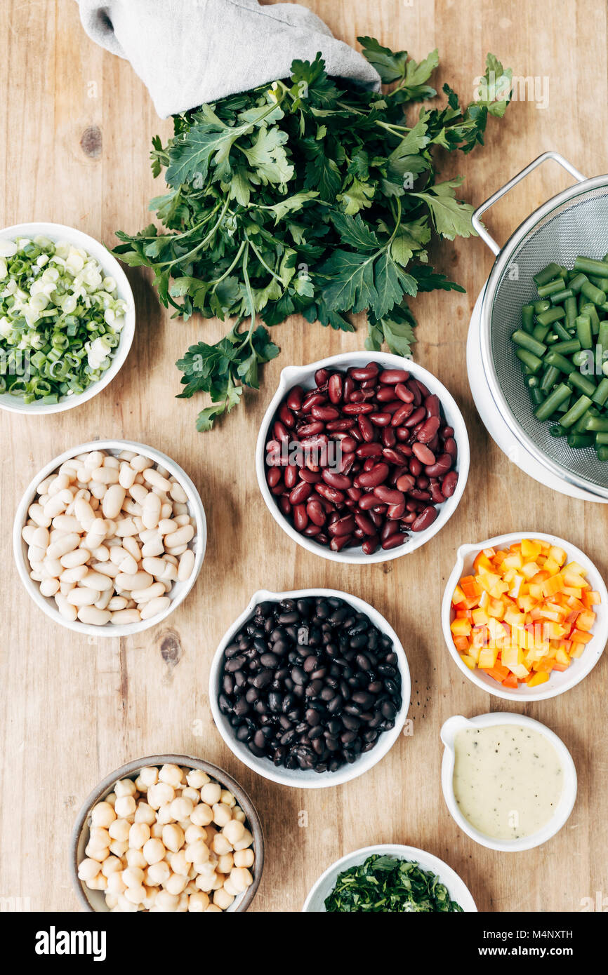 Five Bean Salad Ingredients Stock Photo Alamy