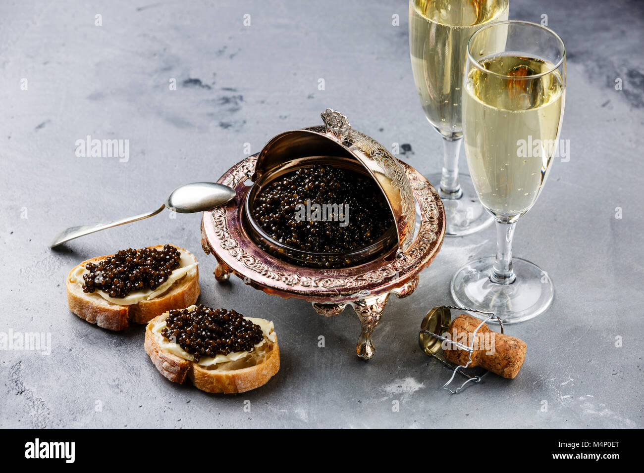 Champagne and caviar hi-res stock photography and images - Alamy