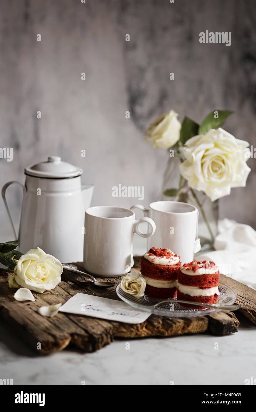 Romantic breakfast for lovers Stock Photo Alamy