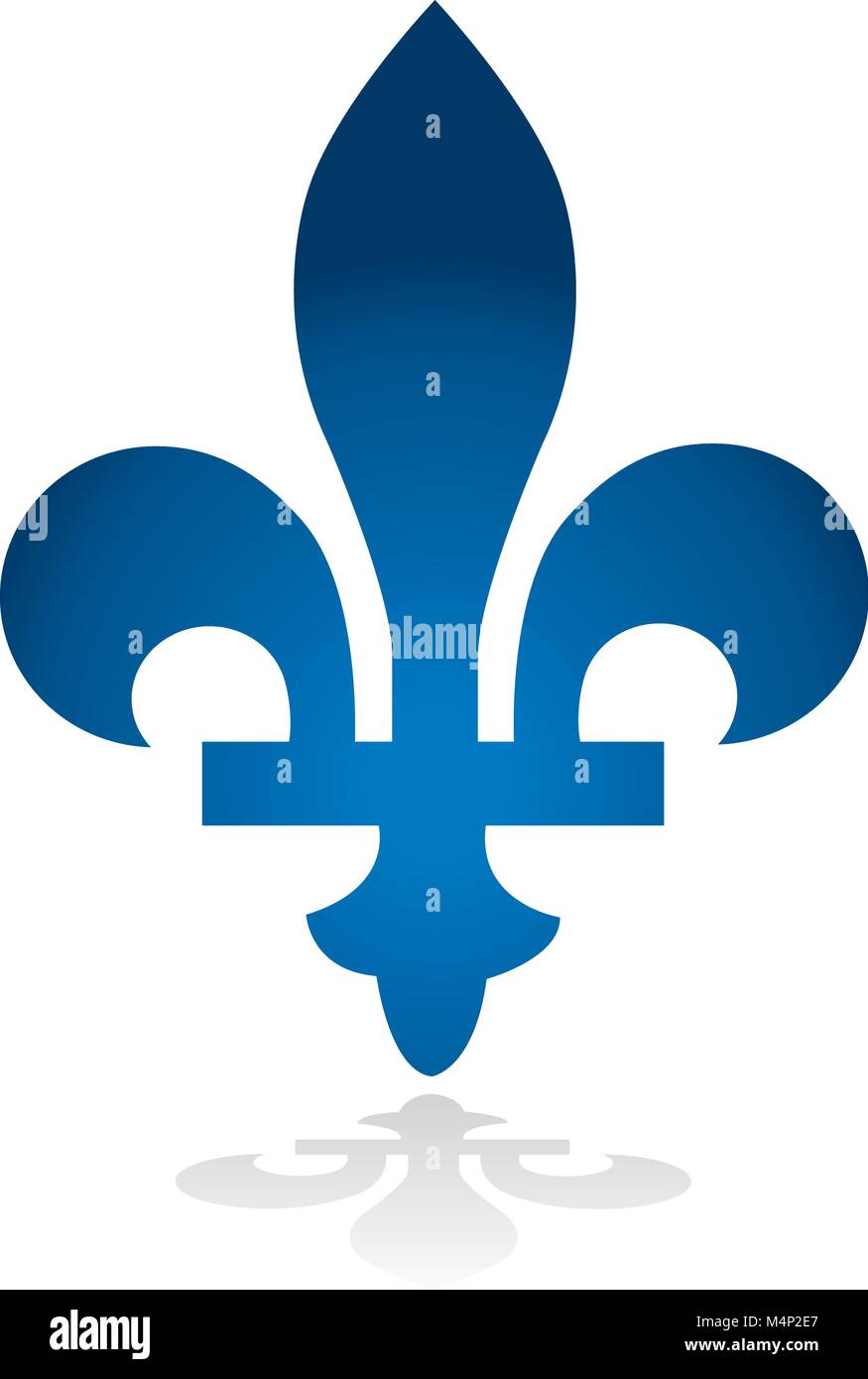 Quebec province of Canada emblem fleur de lys symbol vector Stock Vector