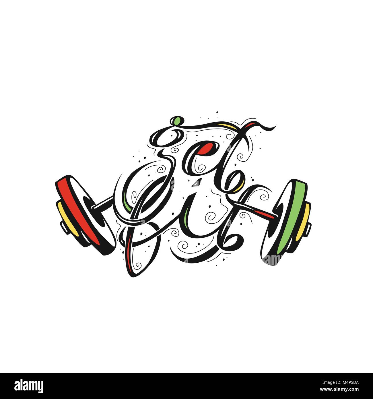 fitness mind vector illustration. Stock Vector