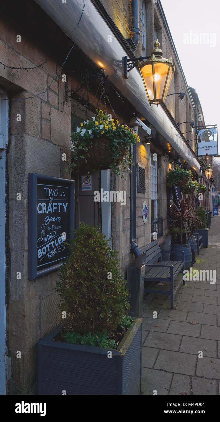 A photograph of a typical Scottish pub in the area of Corstorphine in Edinburgh, Scotland. Stock Photo