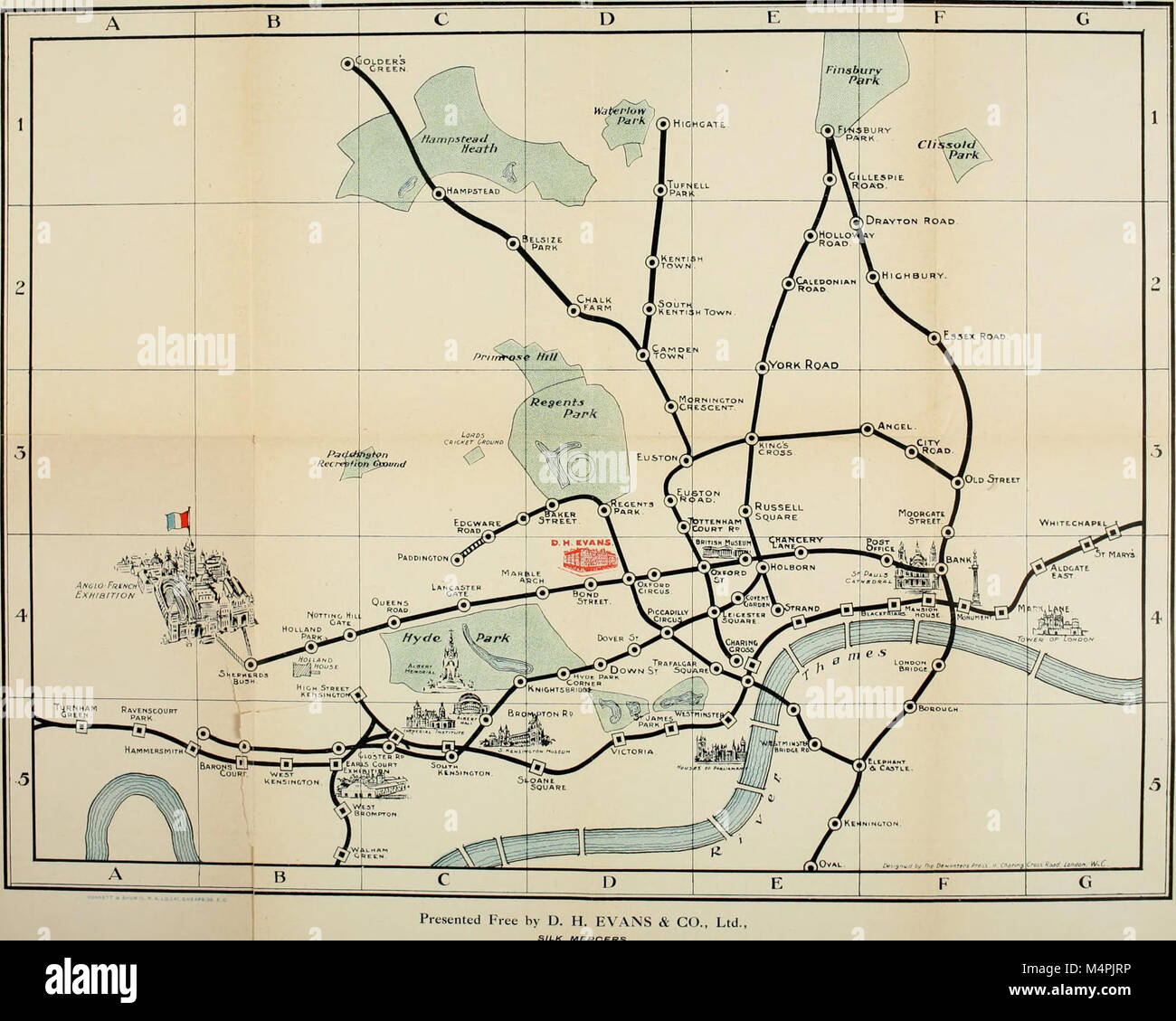 Uk Map 1908 This 1908 guide offers a concise introduction to London, highlighting ...