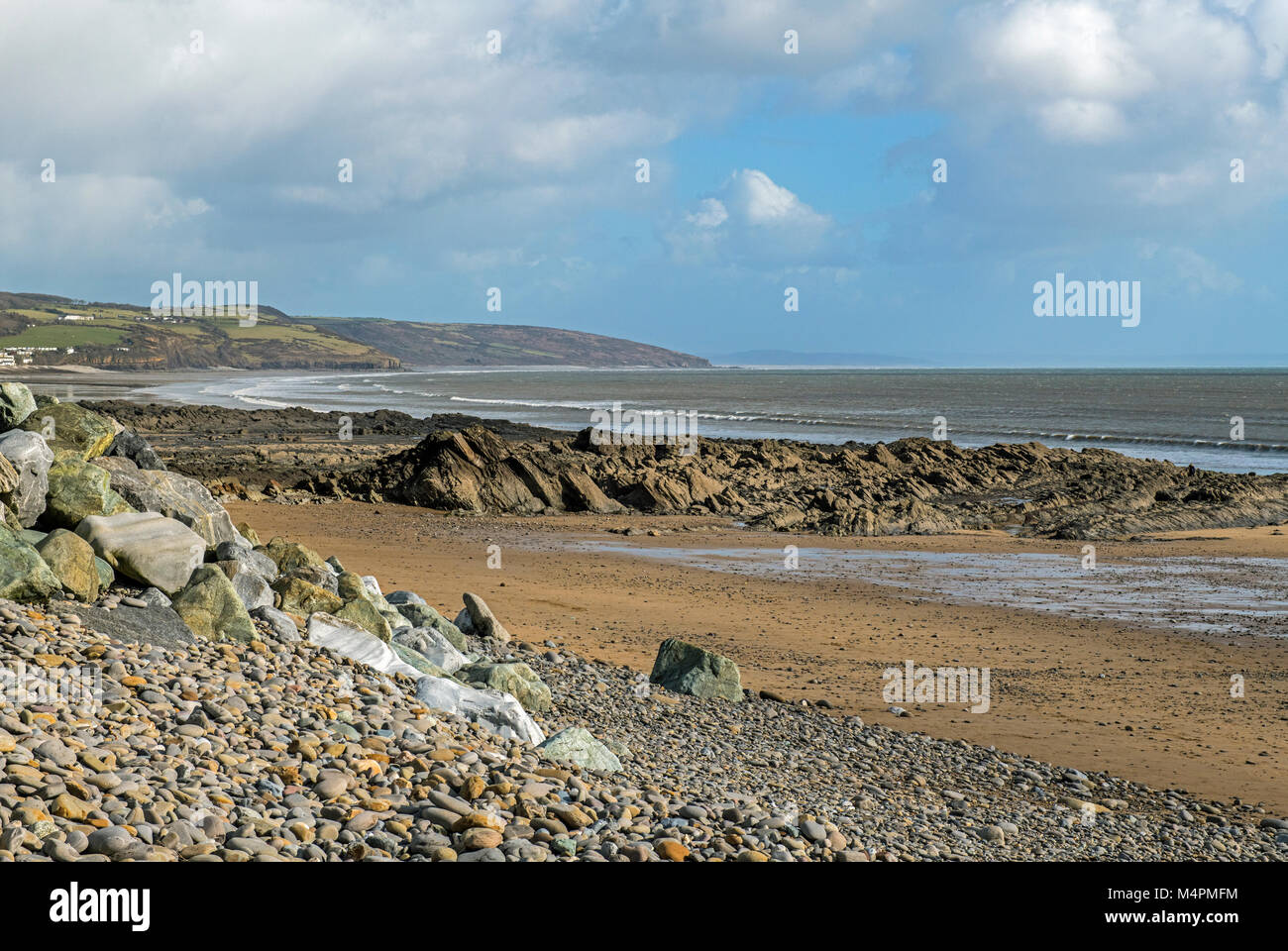 Wisemans Bridge, a Pembrokeshire Beach on the South West Wales Coast. Stock Photo