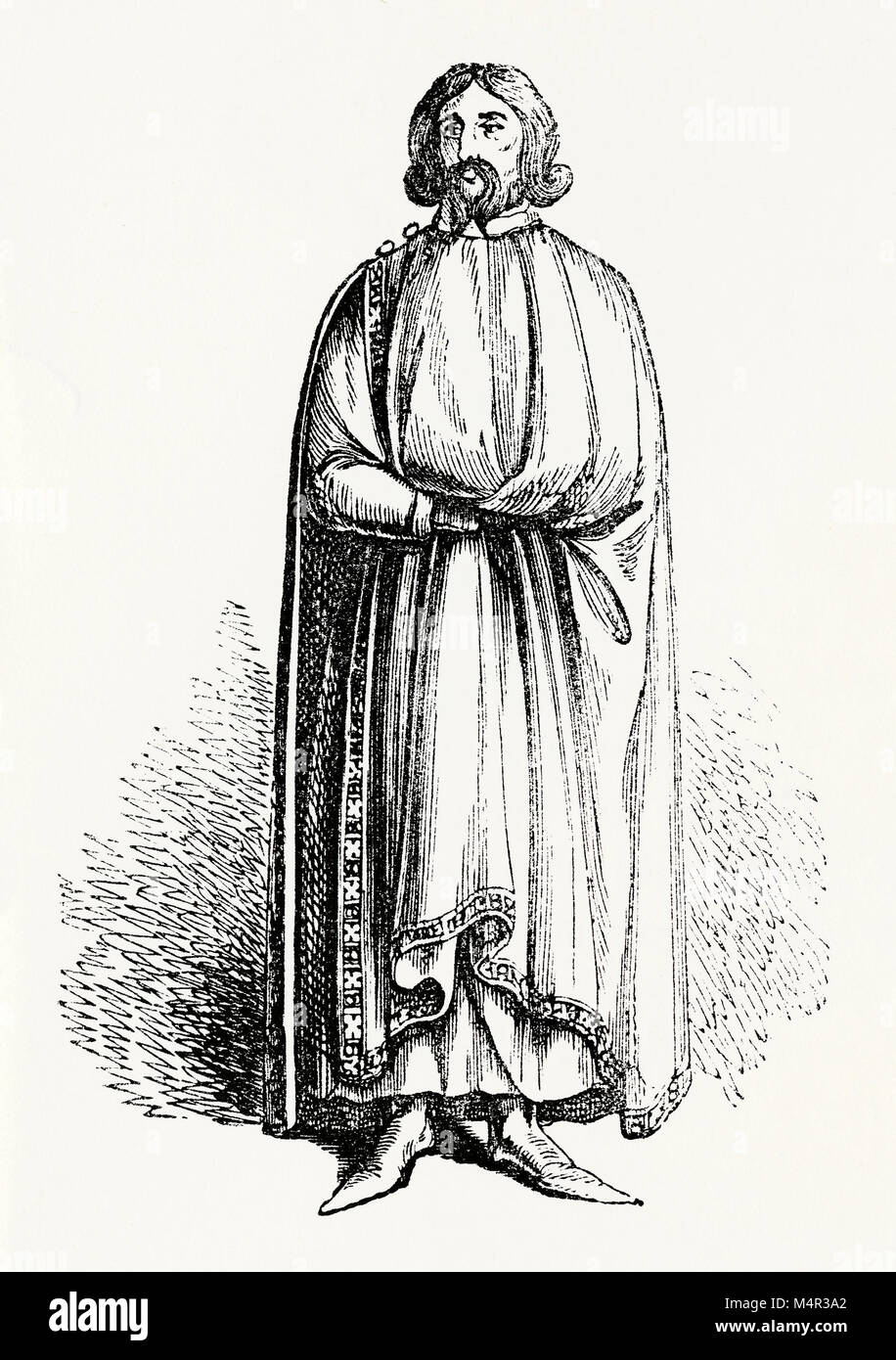 Edmund of Langley, first Duke of York (1341–1402) was the fourth surviving son of King Edward III of England and Philippa of Hainault. Like many medieval English princes, Edmund gained his nickname from his birthplace: Kings Langley Palace in Hertfordshire. He was the founder of the House of York Stock Photo