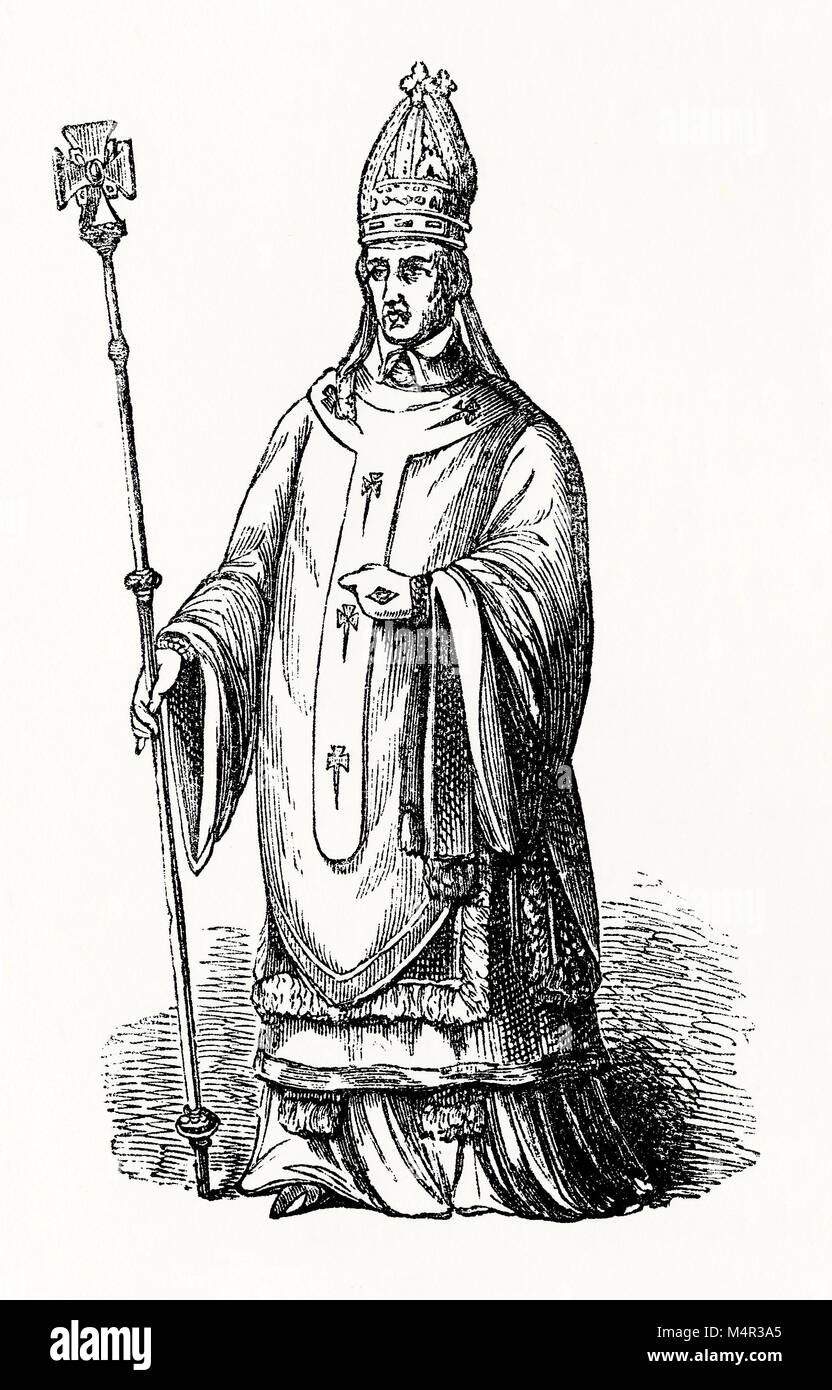Henry Chichele, sometimes Checheley or Chicheley (c. 1364–1443), became Archbishop of Canterbury in 1414 and was founder of All Souls College, Oxford Stock Photo