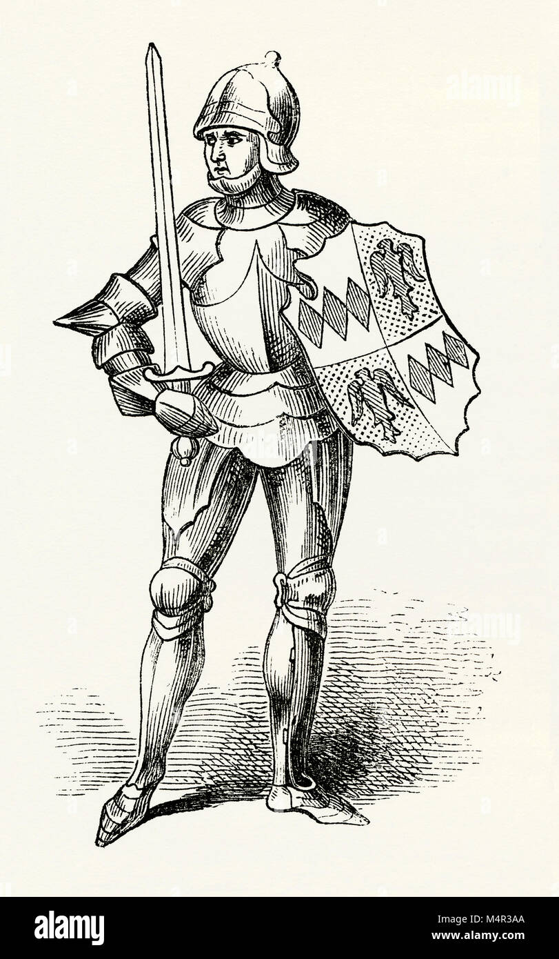 Richard Neville or Nevil (1428–1471) was the sixteenth Earl of Warwick and was known as 'Warwick the Kingmaker'. He was an English nobleman, administrator, and military commander. Warwick was the wealthiest and most powerful English peer of his age Stock Photo