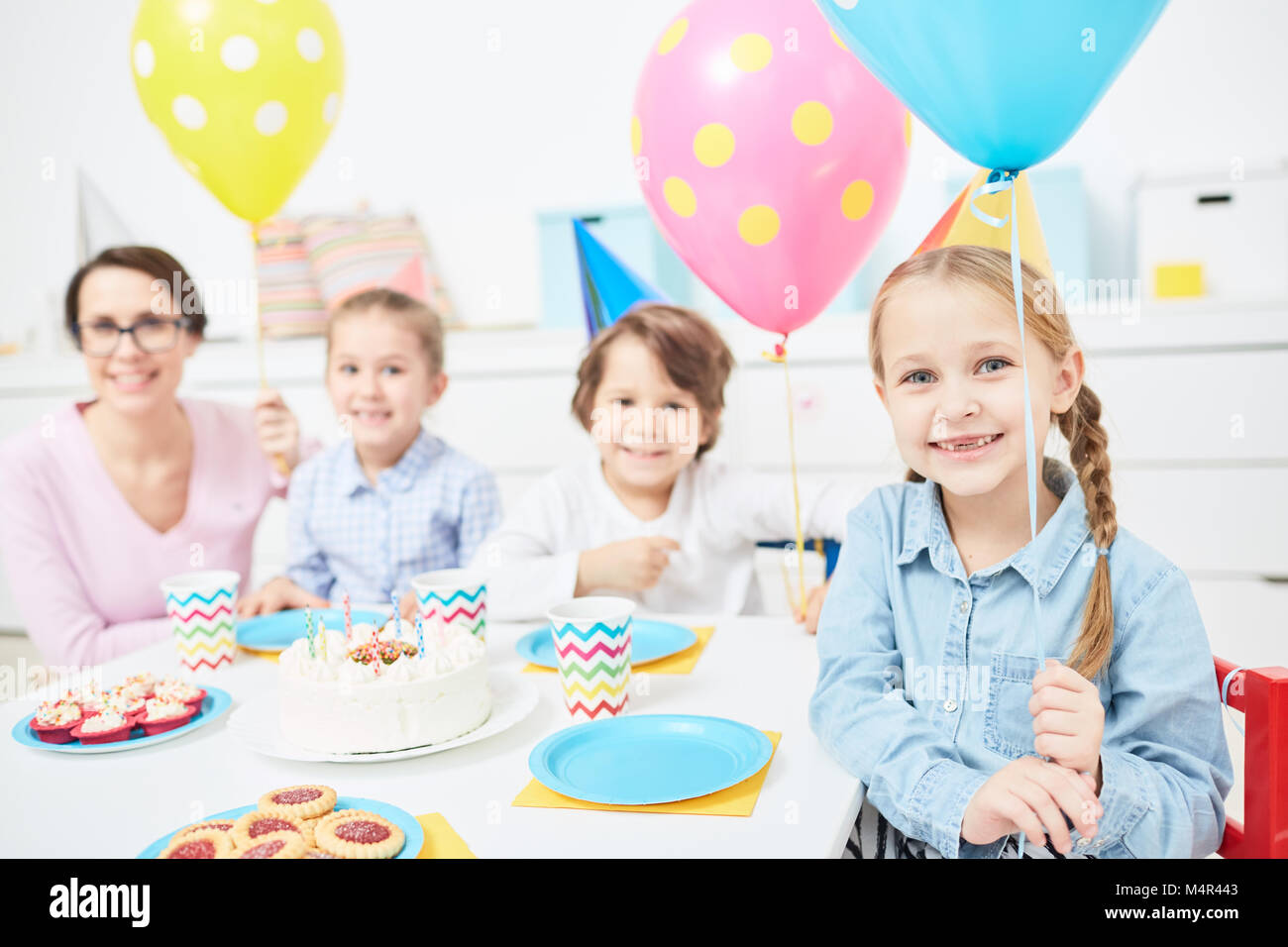 Birthday in kindergarten Stock Photo - Alamy