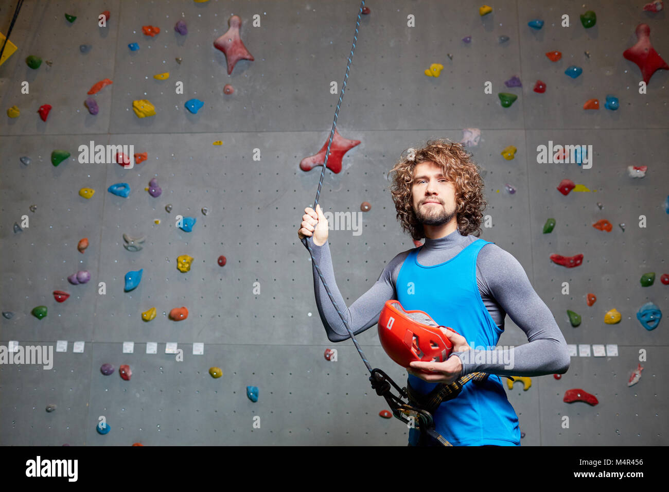 Climbing wall indoor helmet hi-res stock photography and images - Alamy