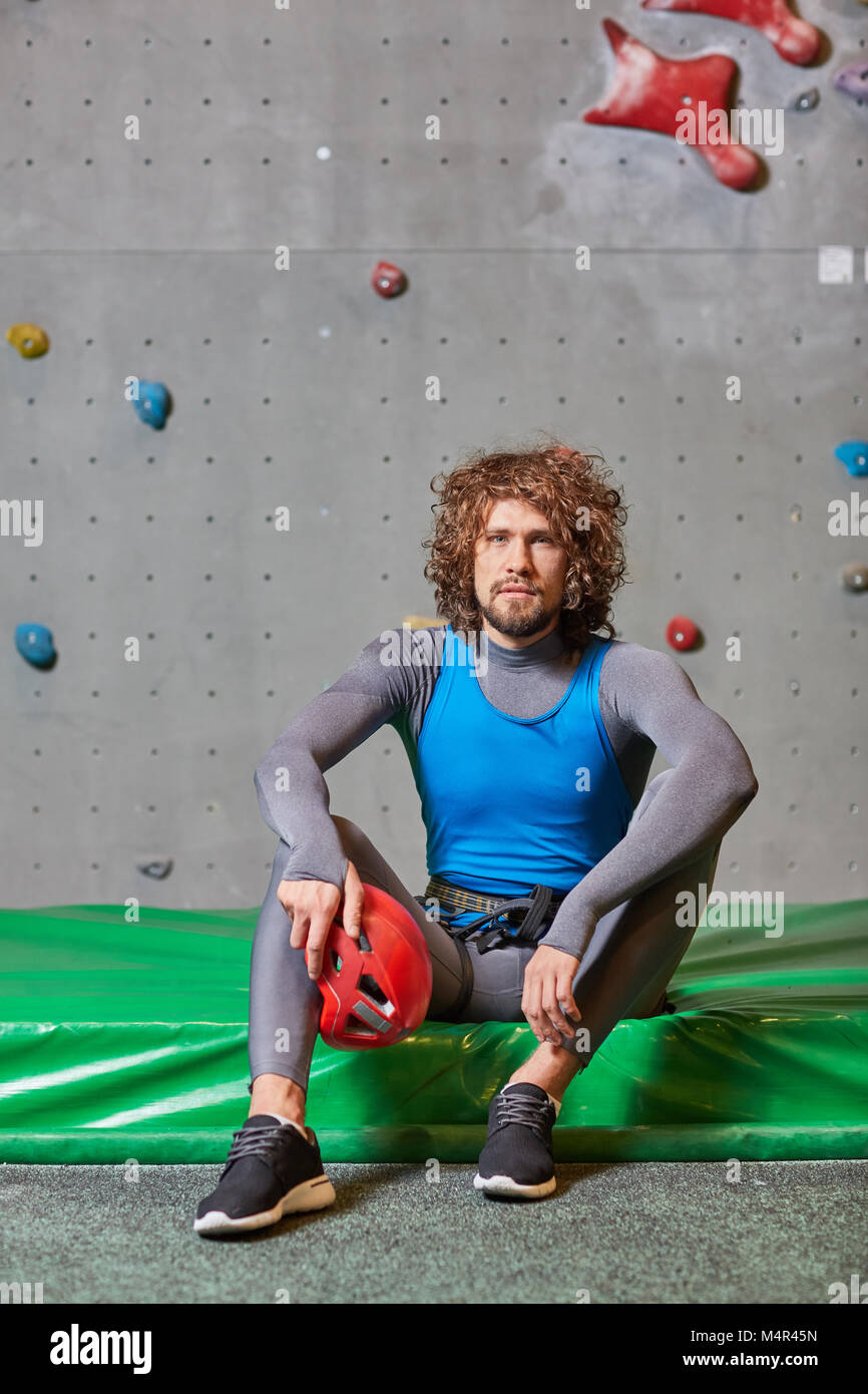 Climbing wall indoor helmet hi-res stock photography and images - Alamy