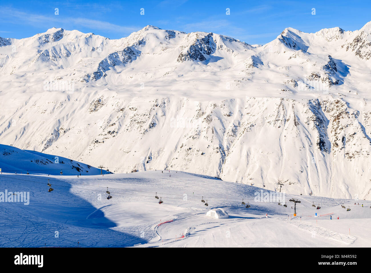 View Of Mountains And Ski Slopes In Obergurgl-Hochgurgl Ski Area On ...