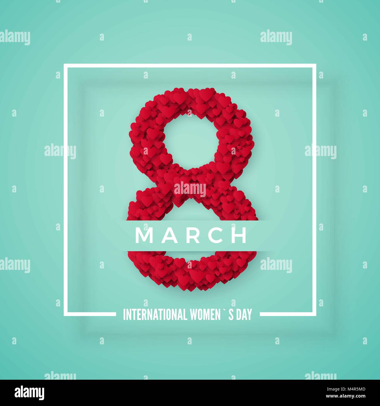 International women day. March 8 greeting  postcard. Website banner concept. Vector illustration Stock Vector