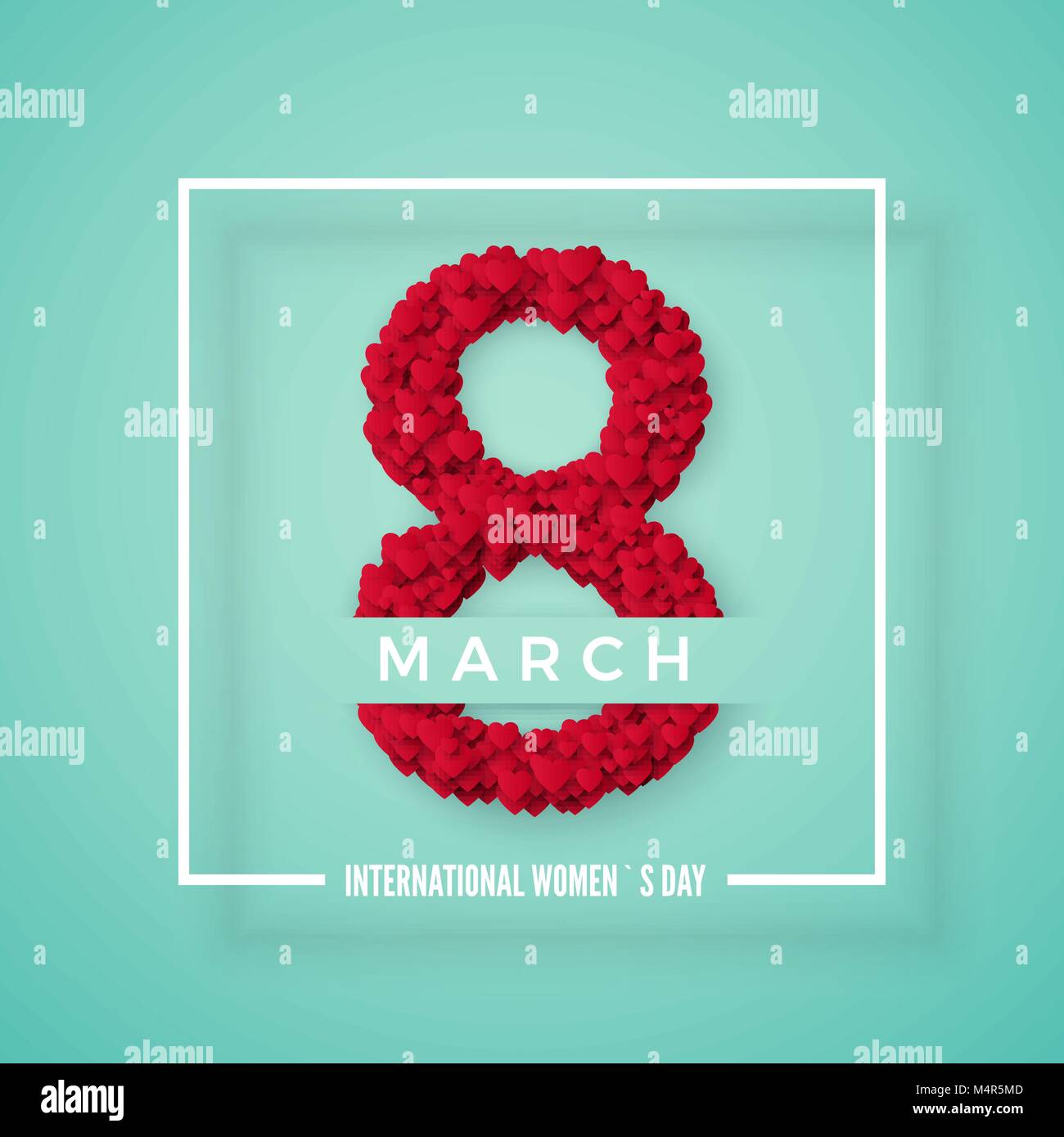 International women day. March 8 greeting postcard. Website banner