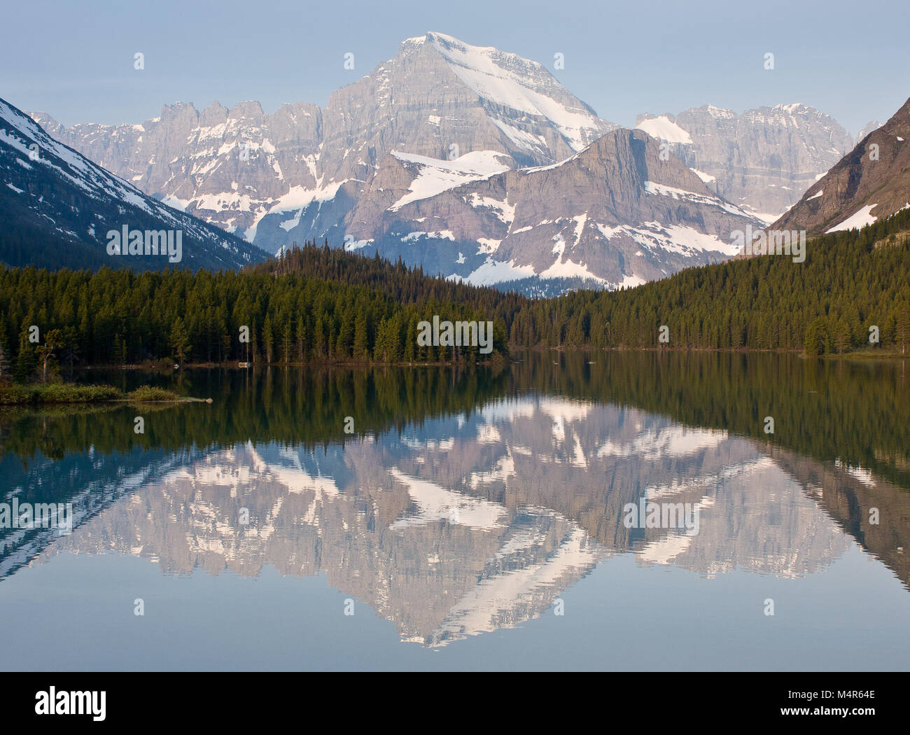 Mount Gould with Angel Wing in the foreground, over Swiftcurrent Lake