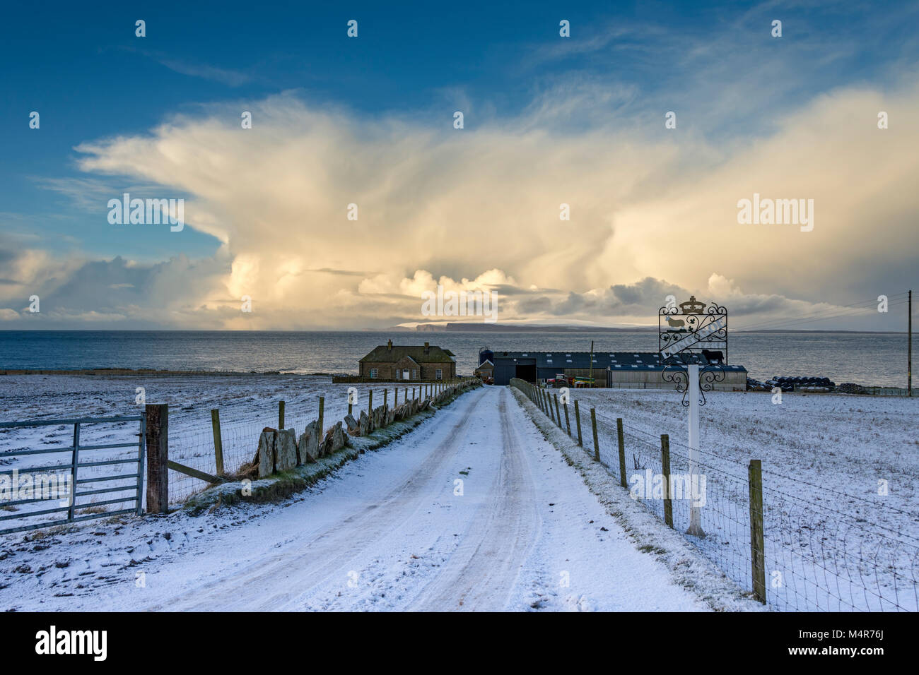 Cumulonimbus cloud over the island of Hoy, Orkney, and the Pentland