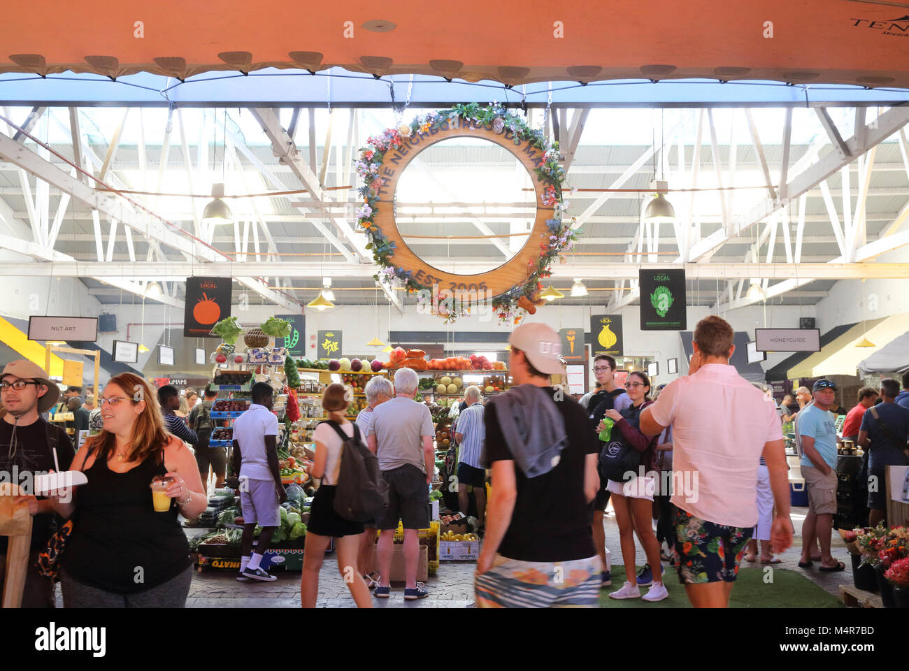 The Neighbourgoods Market, in now uber trendy Woodstock, Cape Town, South Africa Stock Photo