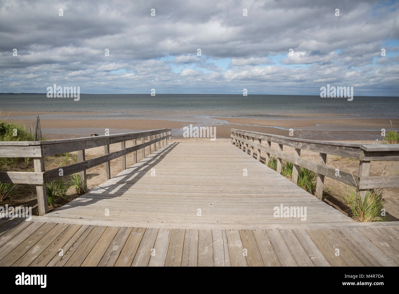 Beach boardwalk in Shediac, NB, Canada Stock Photo Alamy