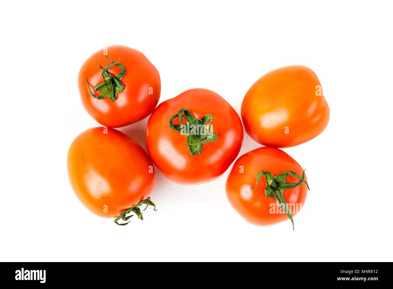 Red organic tomatoes Stock Photo