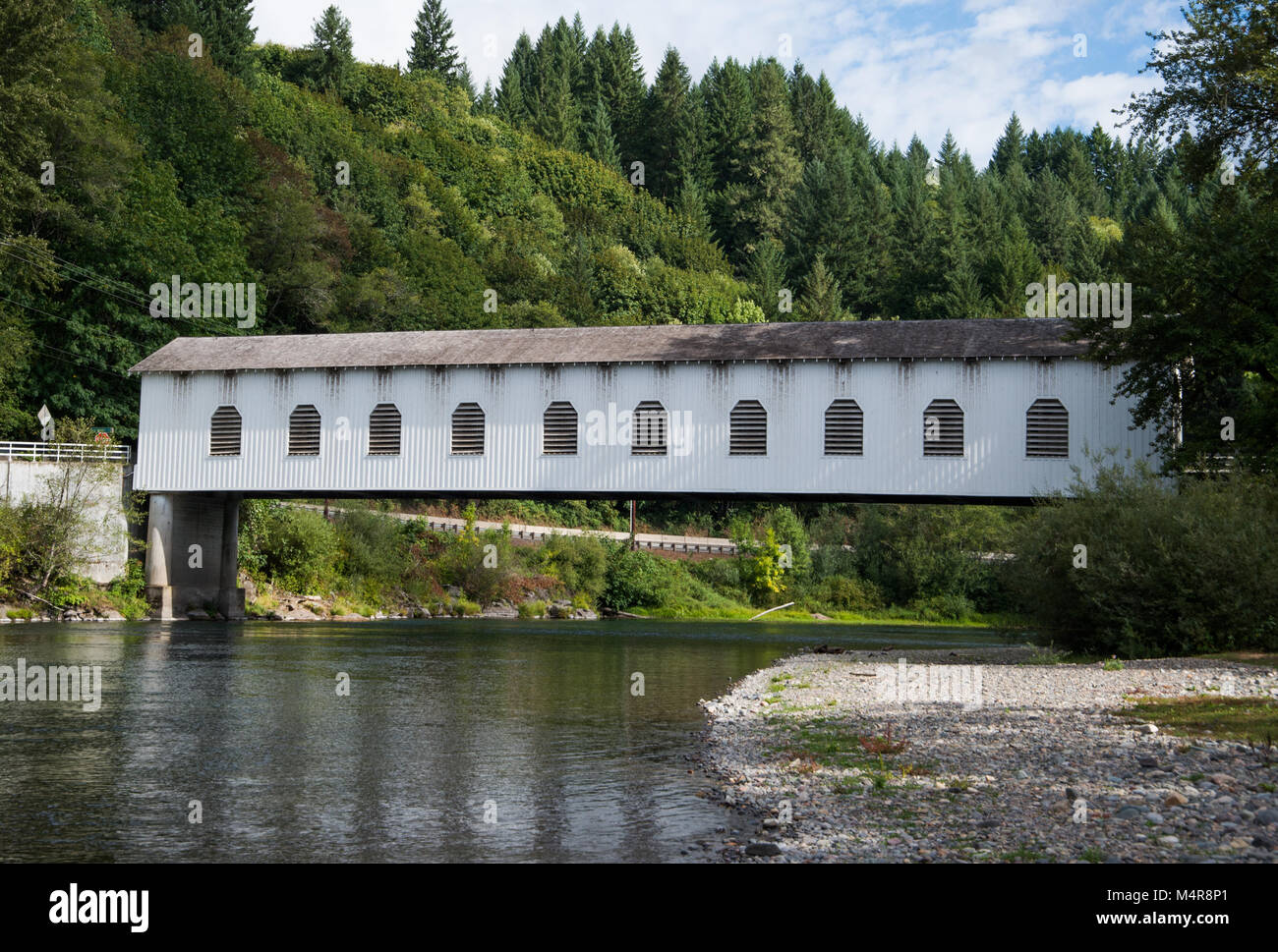 Goodpasture Covered Bridge over the McKenzie River near Springfield