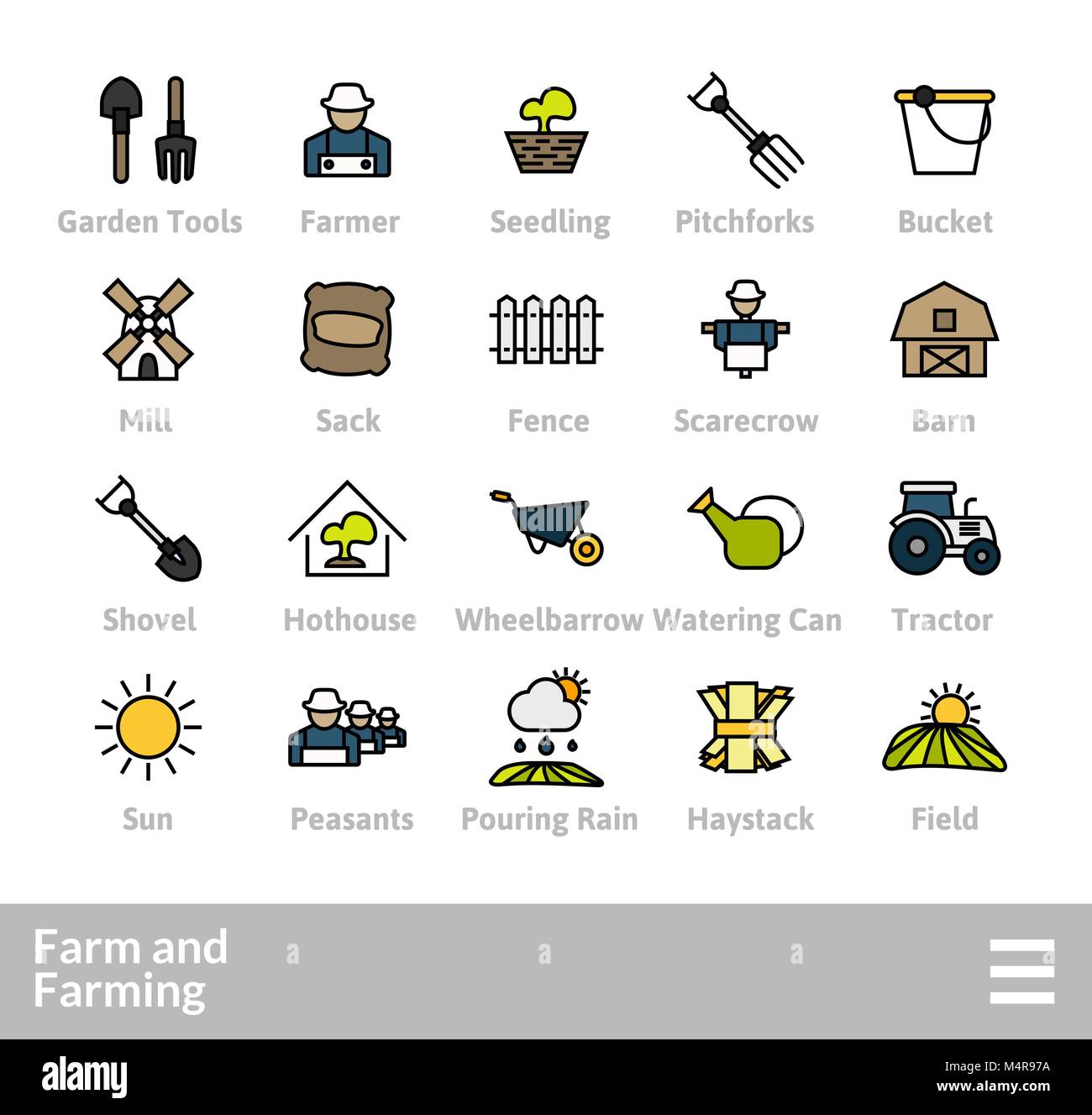 Outline icons thin flat design, modern line stroke style Stock Vector ...