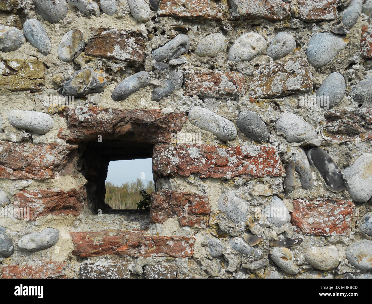 Brick and Flint Wall, St Abbey, Norfolk Stock Photo Alamy