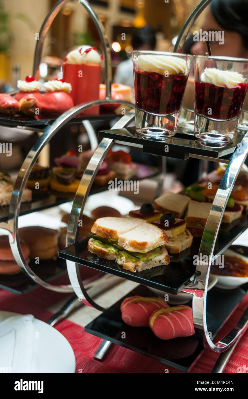 Afternoon tea set at the Fullerton Hotel, Singapore Stock Photo Alamy