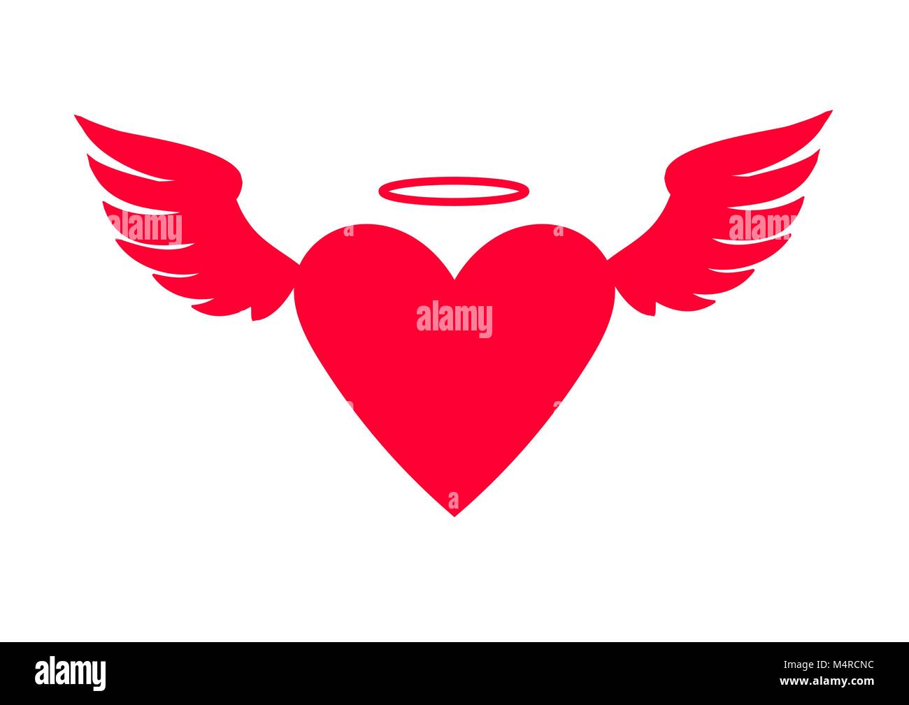 Heart icon with wings for St. Valentine's Day Stock Vector Image & Art ...