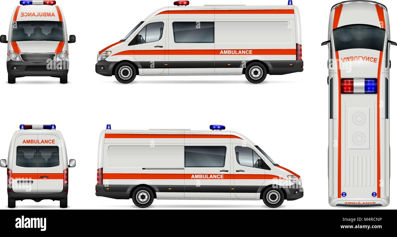 Download Ambulance Car Vector Mock Up Isolated Template Of Medical Van On Stock Vector Image Art Alamy PSD Mockup Templates