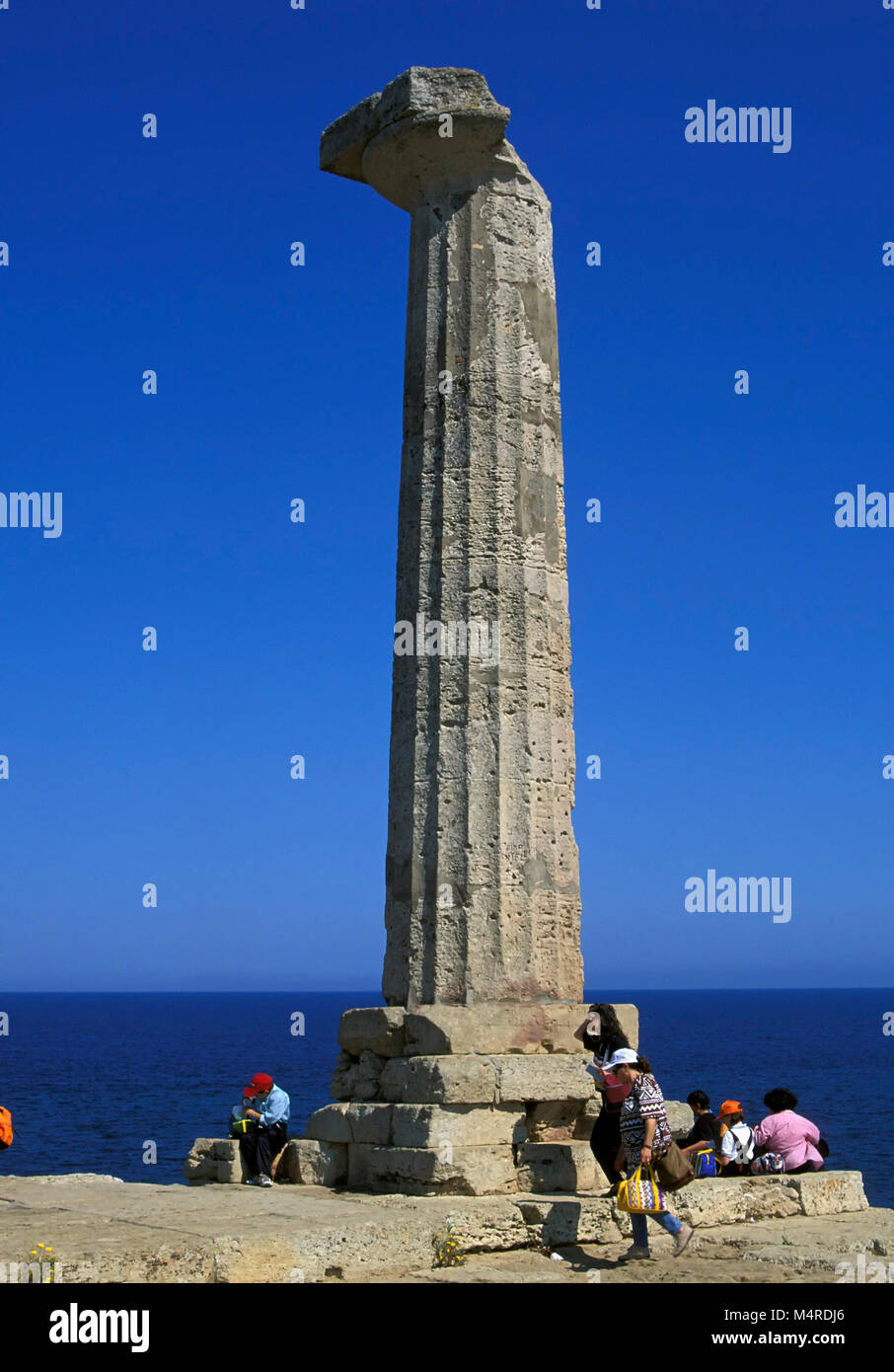 Column of Hera Lacina Tempels at Capo Colonna, Calabria, Italy Stock Photo