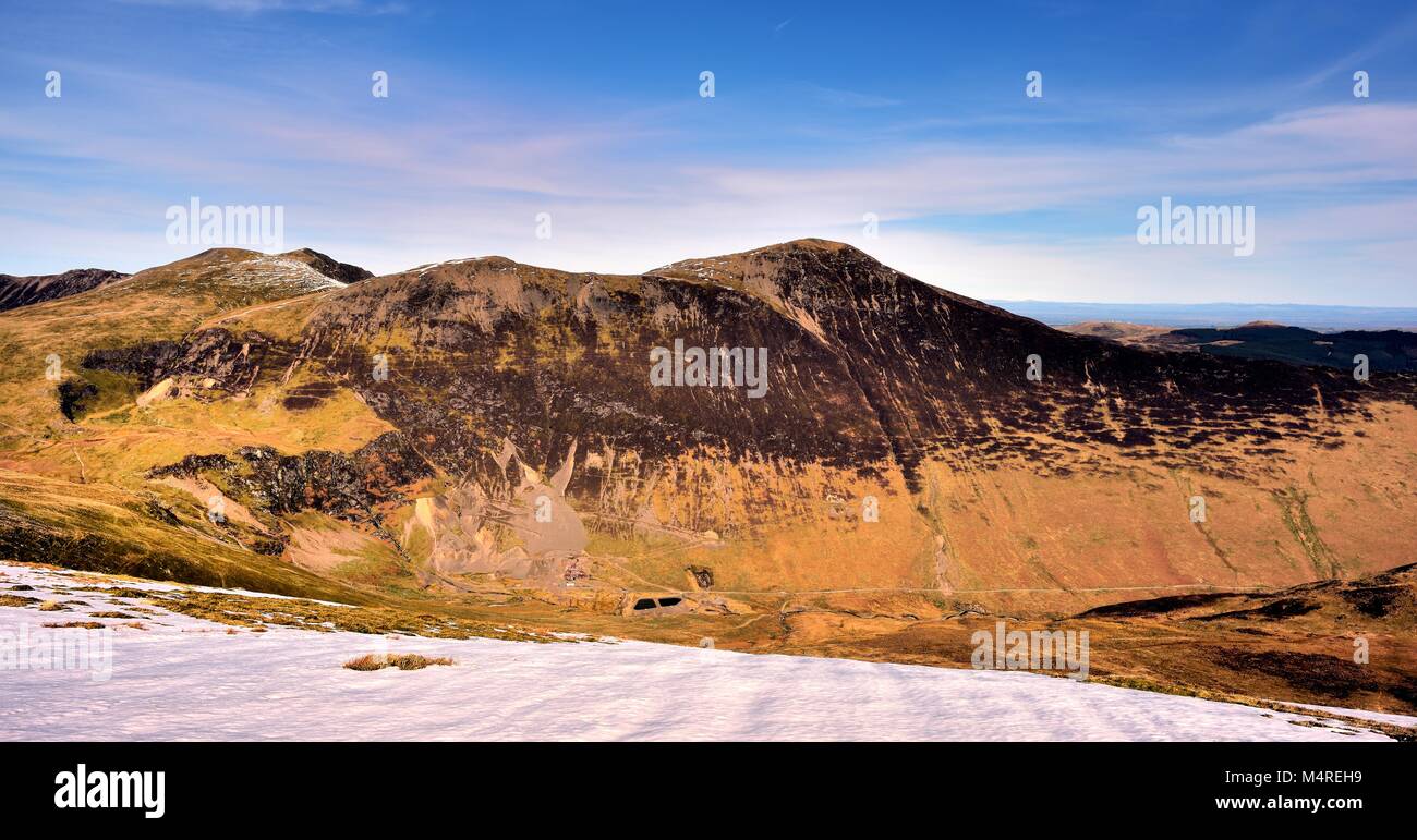 Viewing the Grisedale Pike from Causey Pike Stock Photo