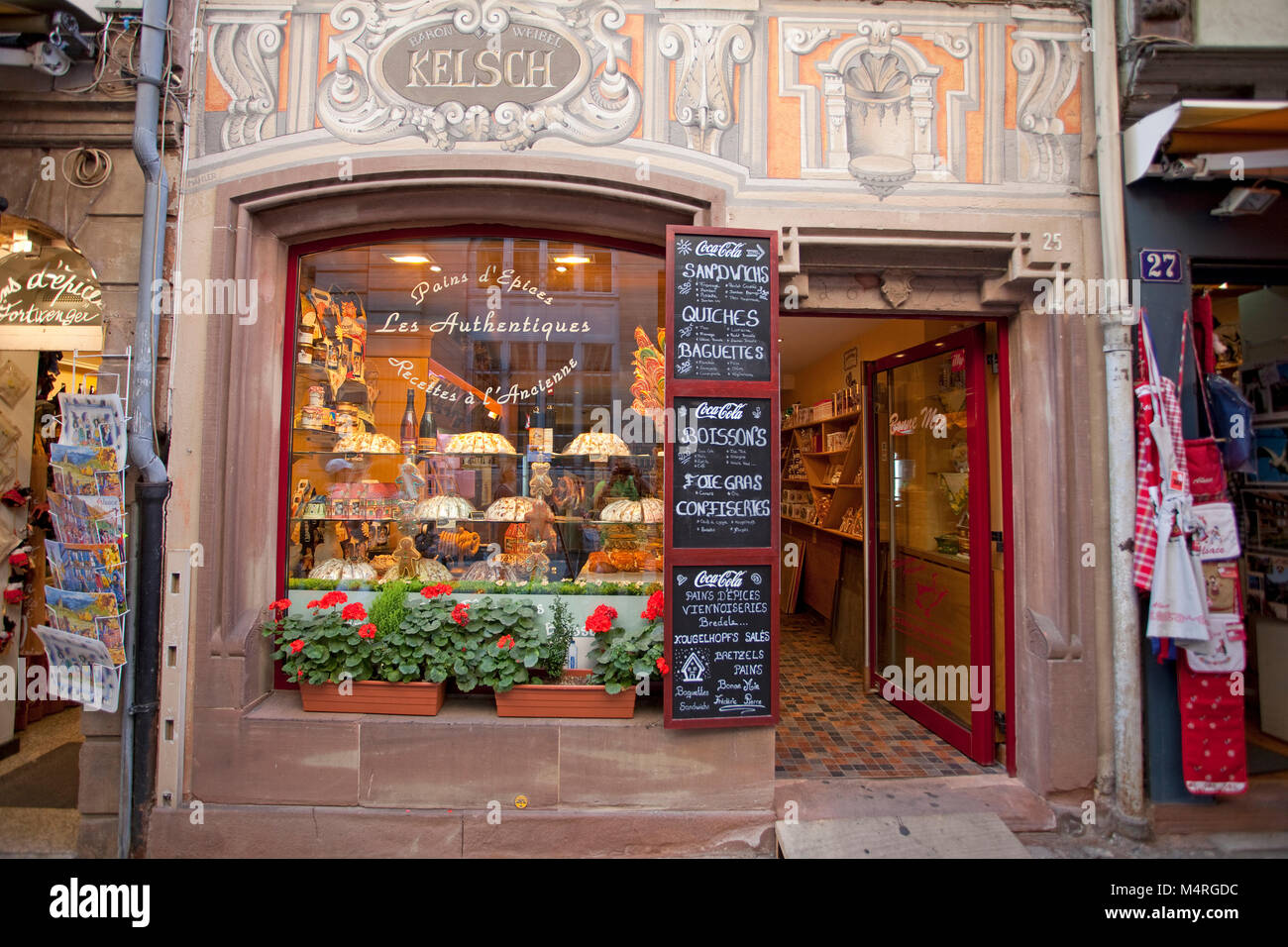 Patisserie, chocolate maker at center of Strasbourg, Alsace, Bas-Rhin, France, Europe Stock Photo