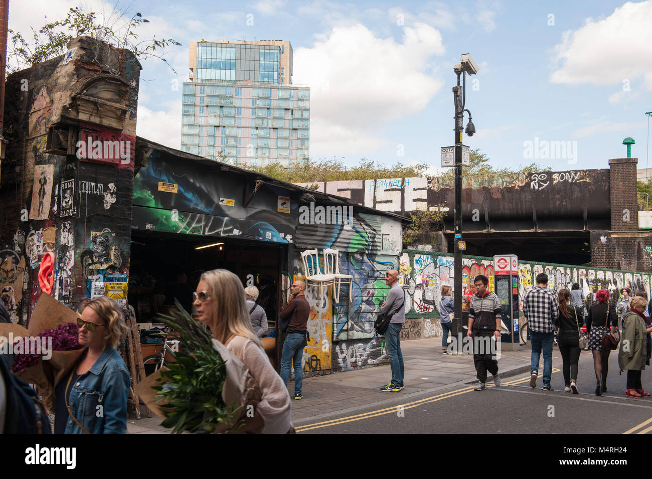 London, United Kingdom. Bricklane Market. Stock Photo