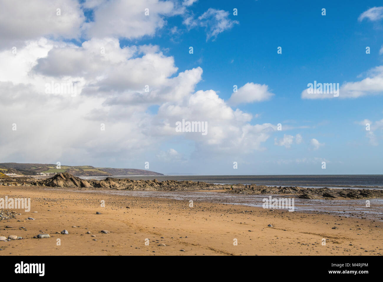 The beach at Wisemans Bridge on the south Pembrokeshire coast, Wales Stock Photo