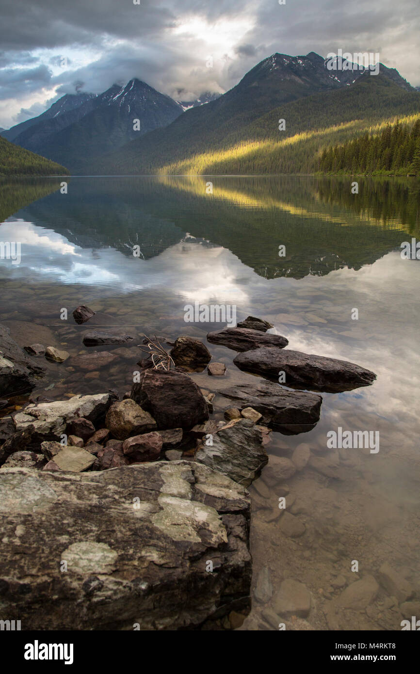 Quartz Lake Sunset Stock Photo Alamy