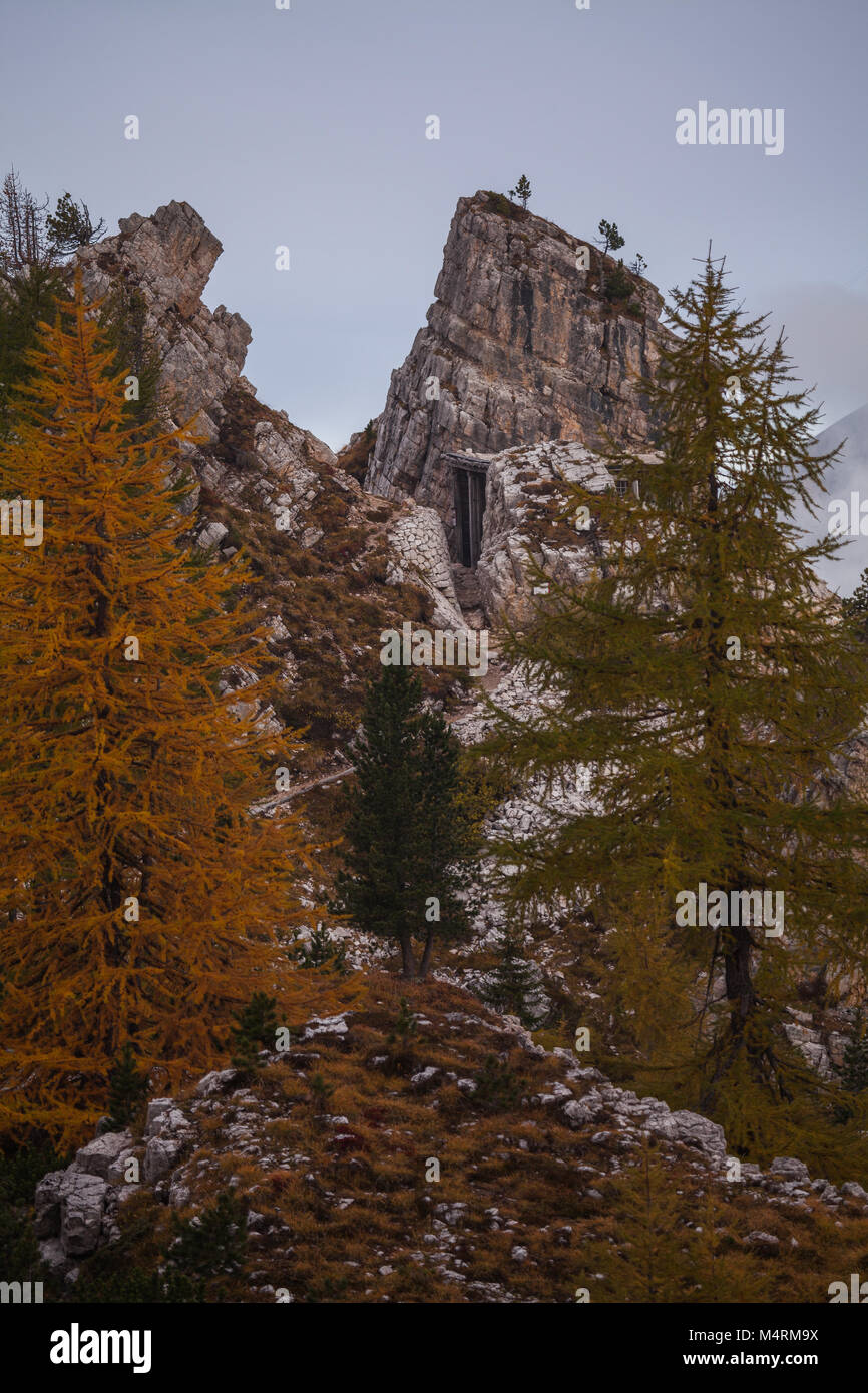 Typical beautiful landscape in Dolomites Stock Photo - Alamy
