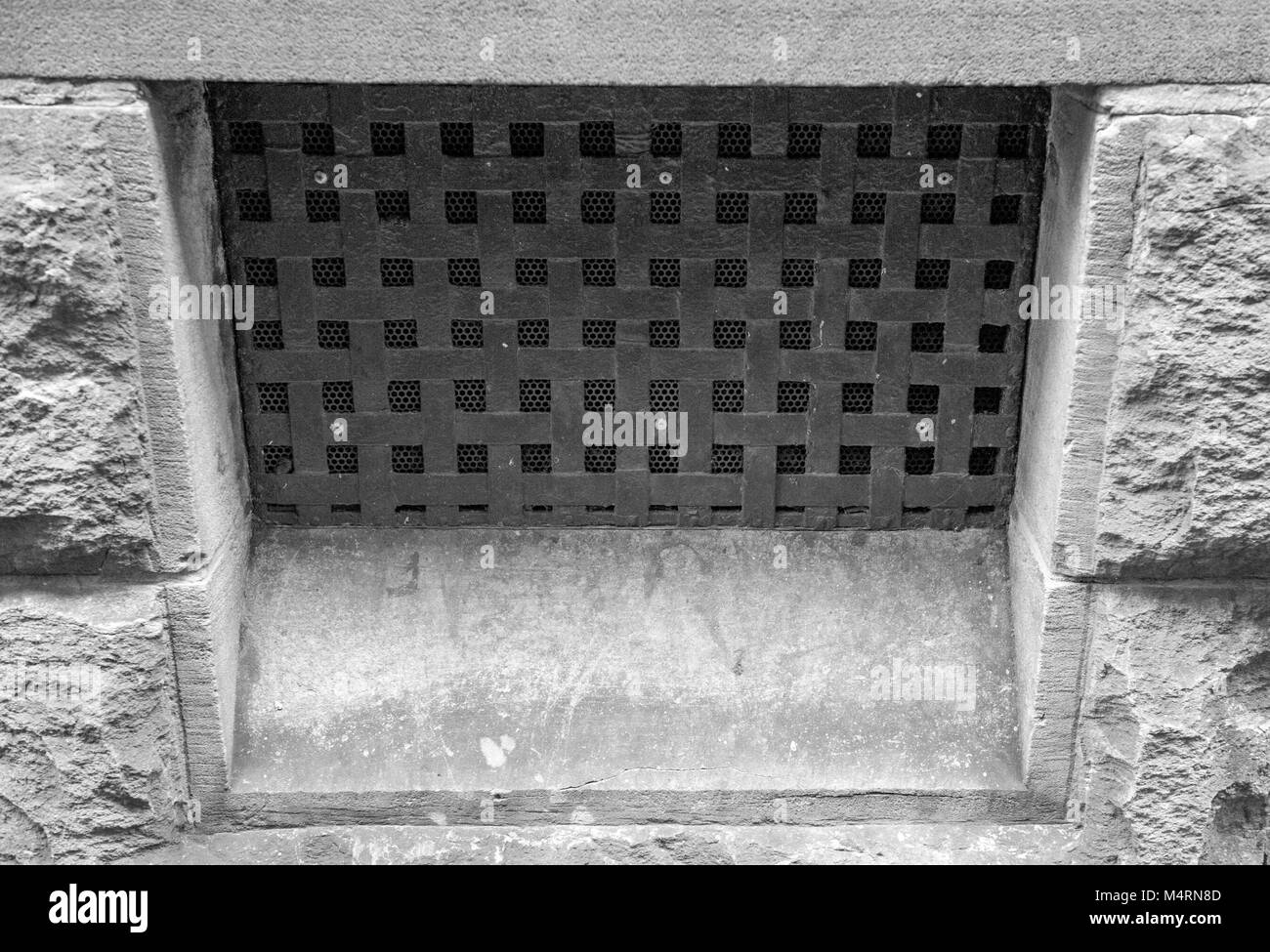 Monochrome of historic air vent from historic building. The Rocks. AUSTRALIA Stock Photo