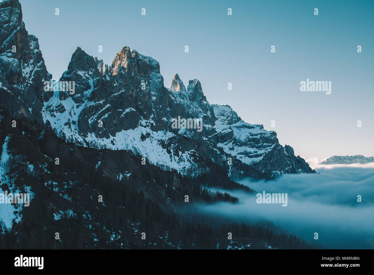 Typical beautiful landscape in Dolomites Stock Photo - Alamy