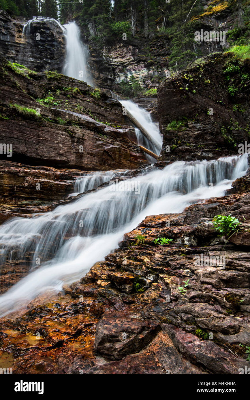Virginia Falls Soft Approach Stock Photo Alamy