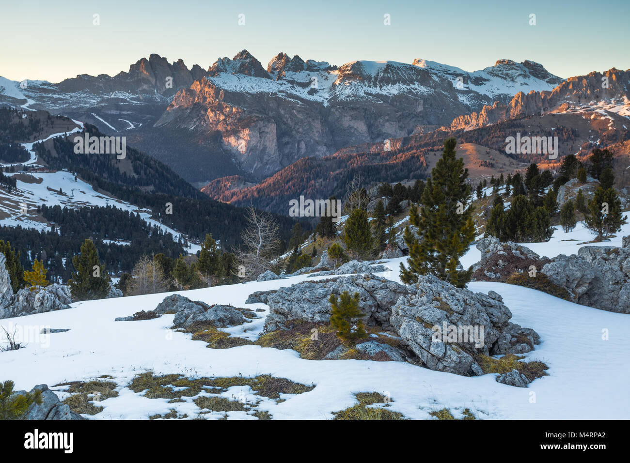 Typical beautiful landscape in Dolomites Stock Photo - Alamy