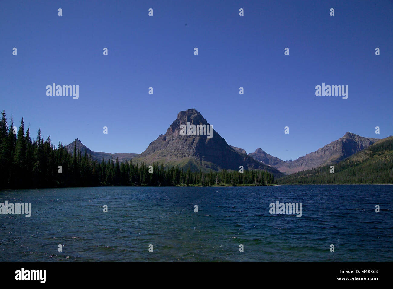 Two Medicine Lake with LR Painted Tepee Peak, Sinopah Mtn, Lonewalker
