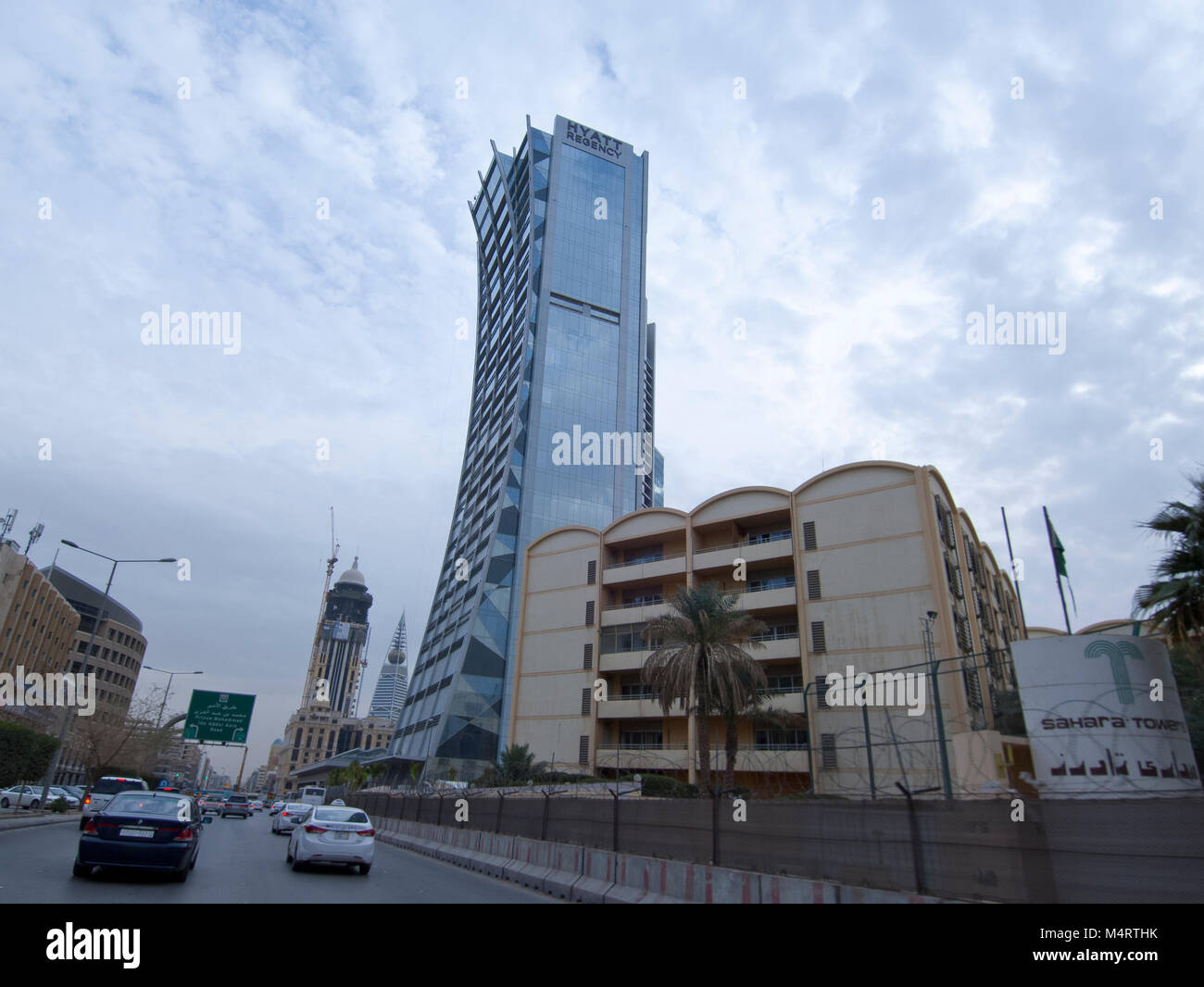 Tahlia Street with Shops, Cafe's and people, Riyadh, Saudi Arabia, 01. ...