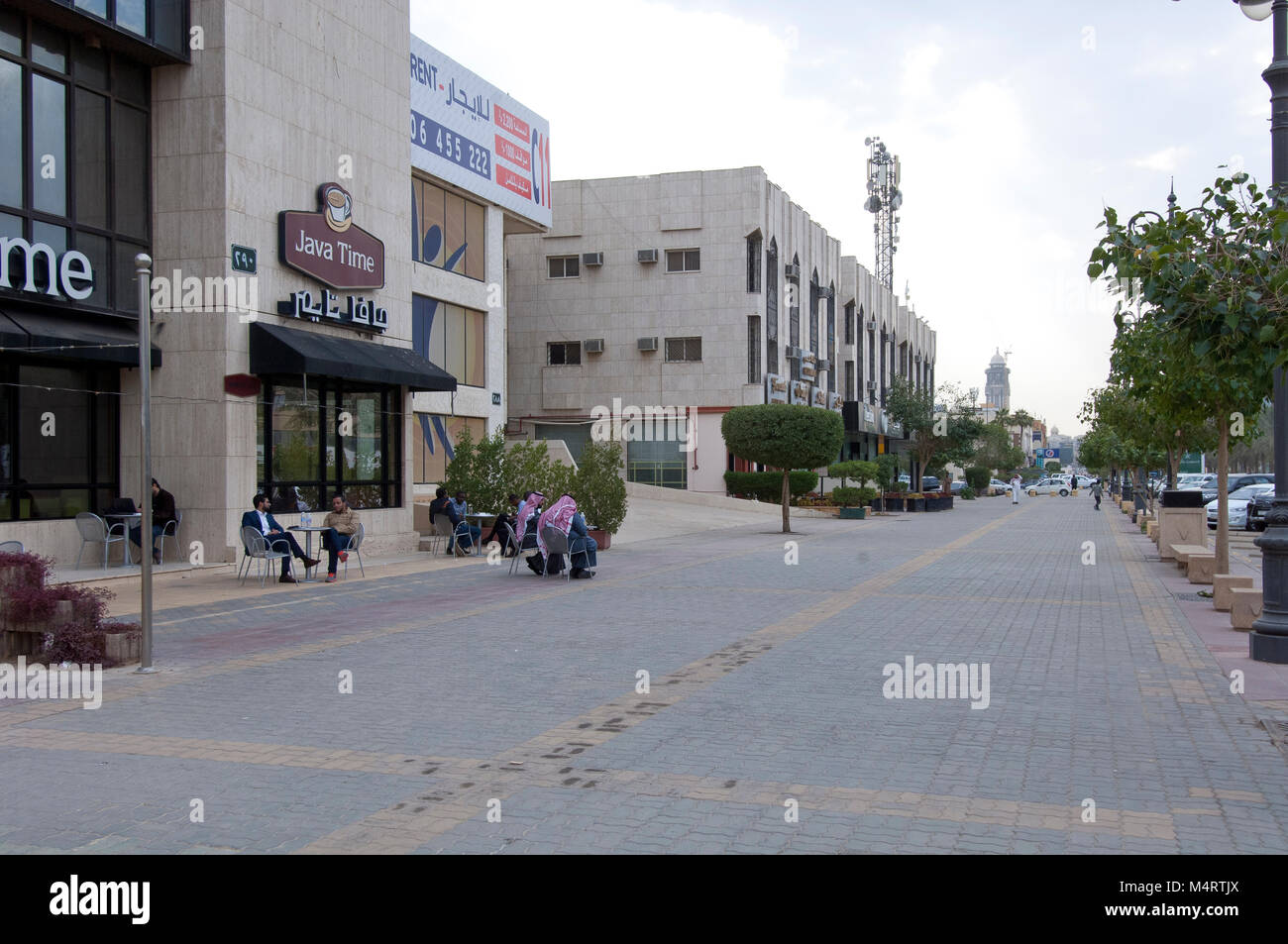 Tahlia Street with Shops, Cafe's and people, Riyadh, Saudi Arabia, 01. ...