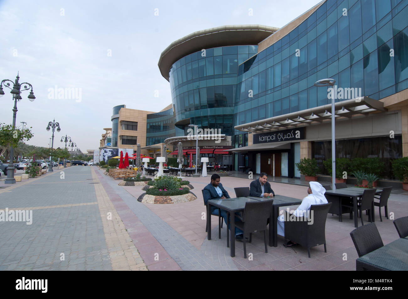 Tahlia Street with Shops, Cafe's and people, Riyadh, Saudi Arabia, 01.
