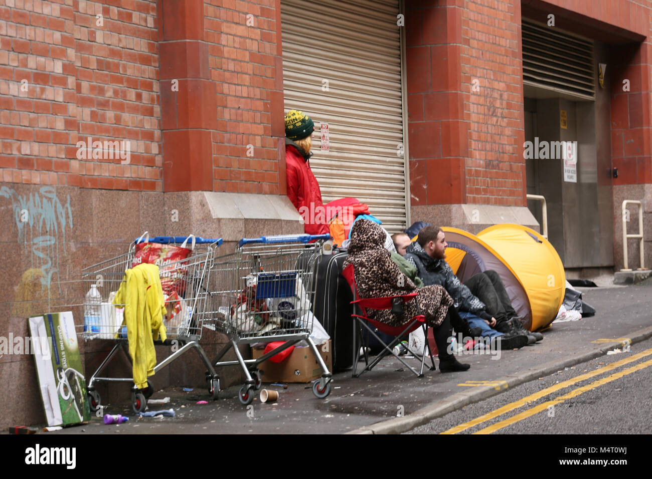 Manchester, UK. 17th Feb, 2018. Homelessness has increased due to