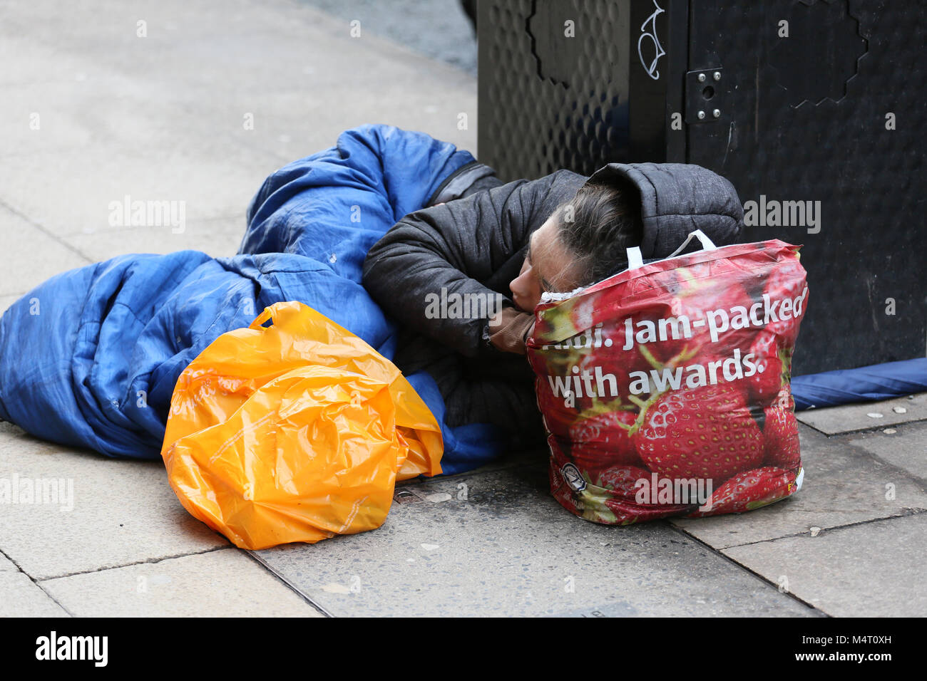 Manchester, UK. 17th Feb, 2018. Homelessness has increased due to
