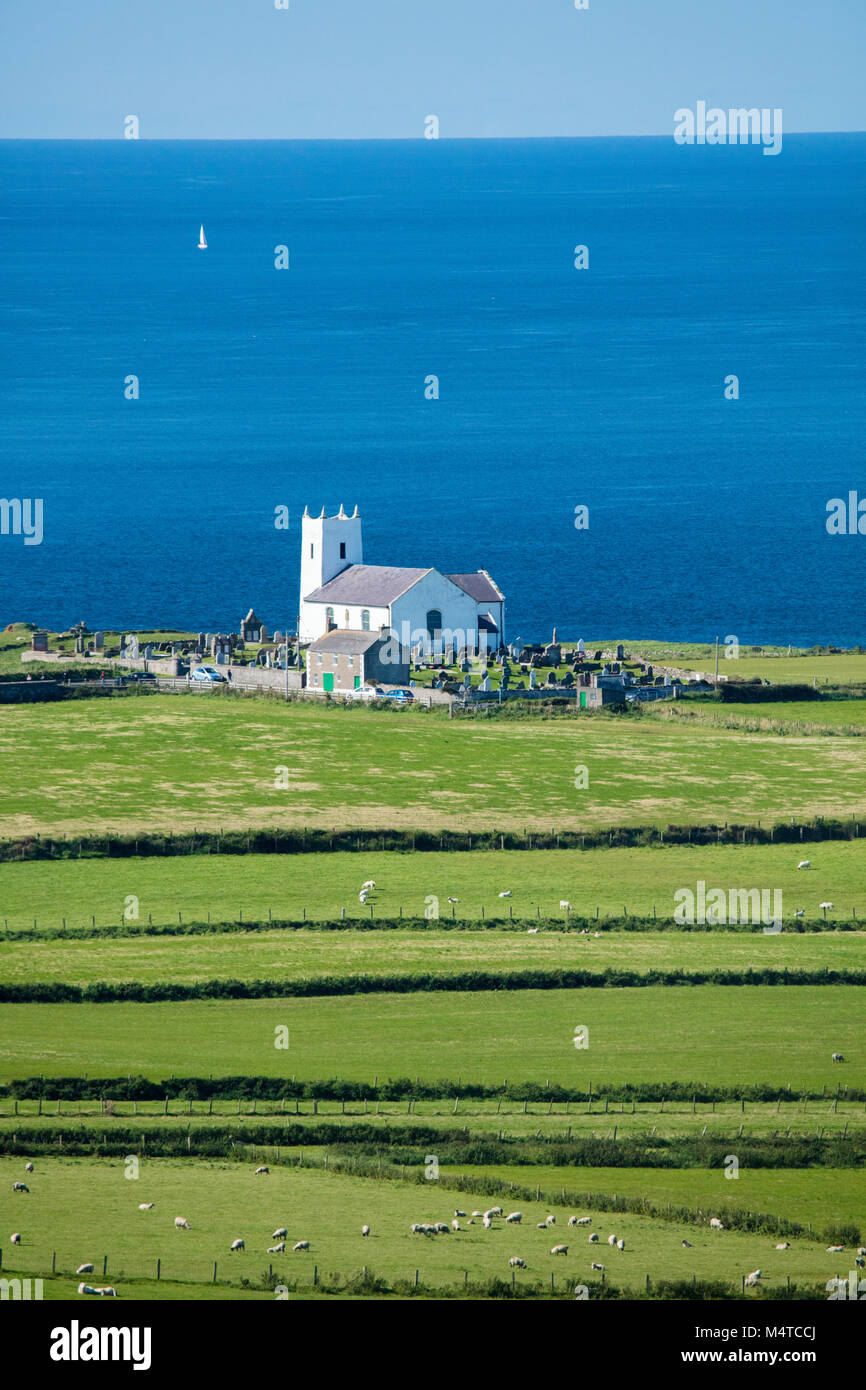 Ballintoy Church, Causeway Coast, County Antrim, Northern Ireland. Stock Photo