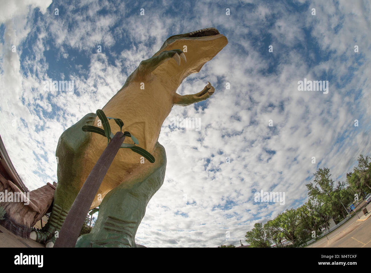 Drumheller, Alberta, Canada. A fisheye perspective of the World's
