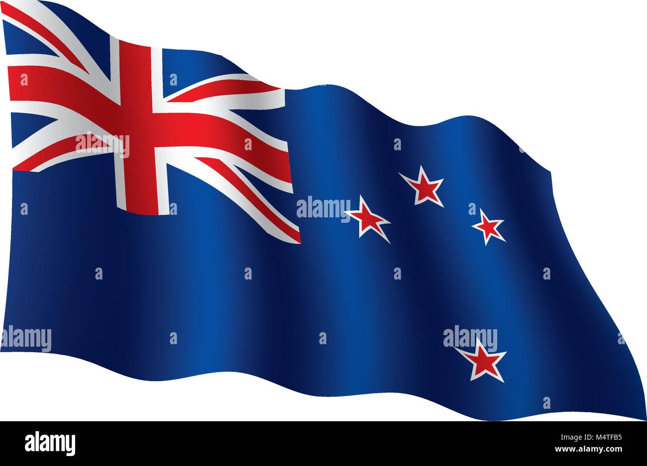 New Zealand flag, vector illustration Stock Vector