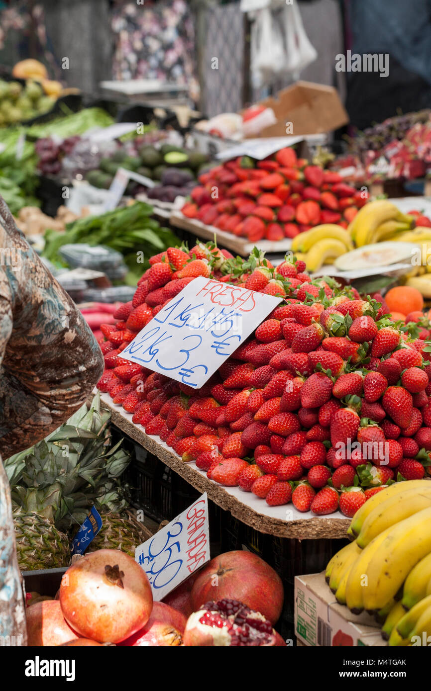 fresh produce at Spanish street market Stock Photo